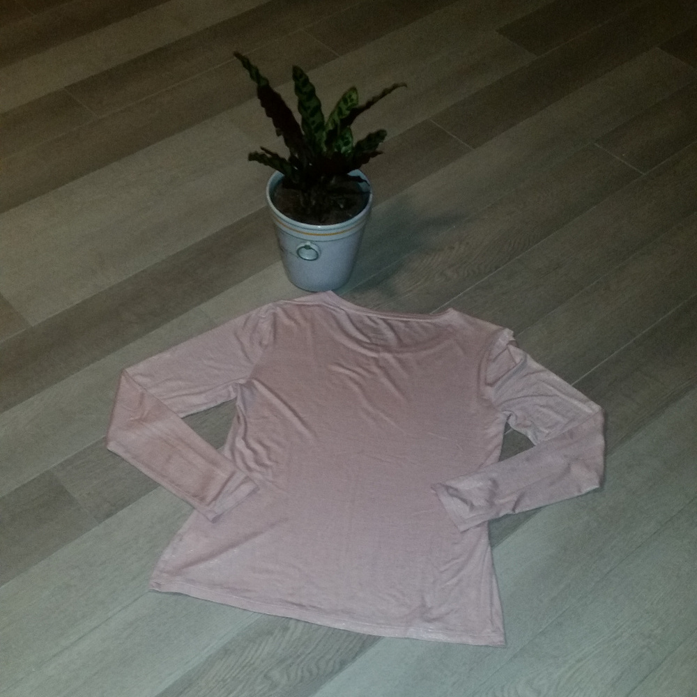 Apt. 9 Crewneck Tee in Pink and Gold – Size S